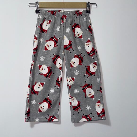 Carter's Gray Santa Fleece Pajamas Boys Size 4 - Picture 5 of 8